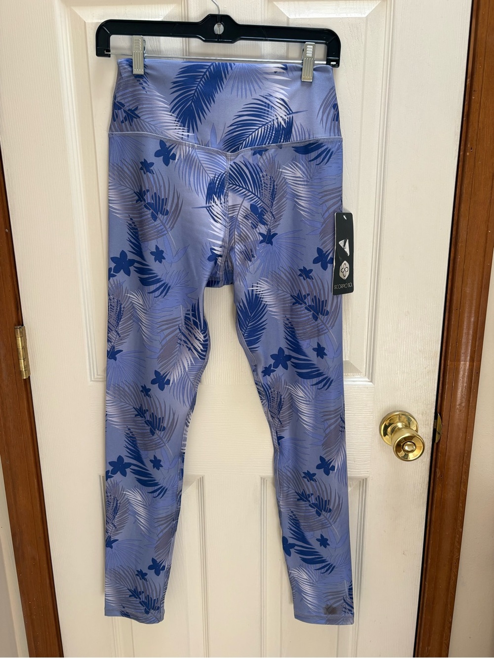 Scorpio Sol Blue Floral Print Kids Leggings